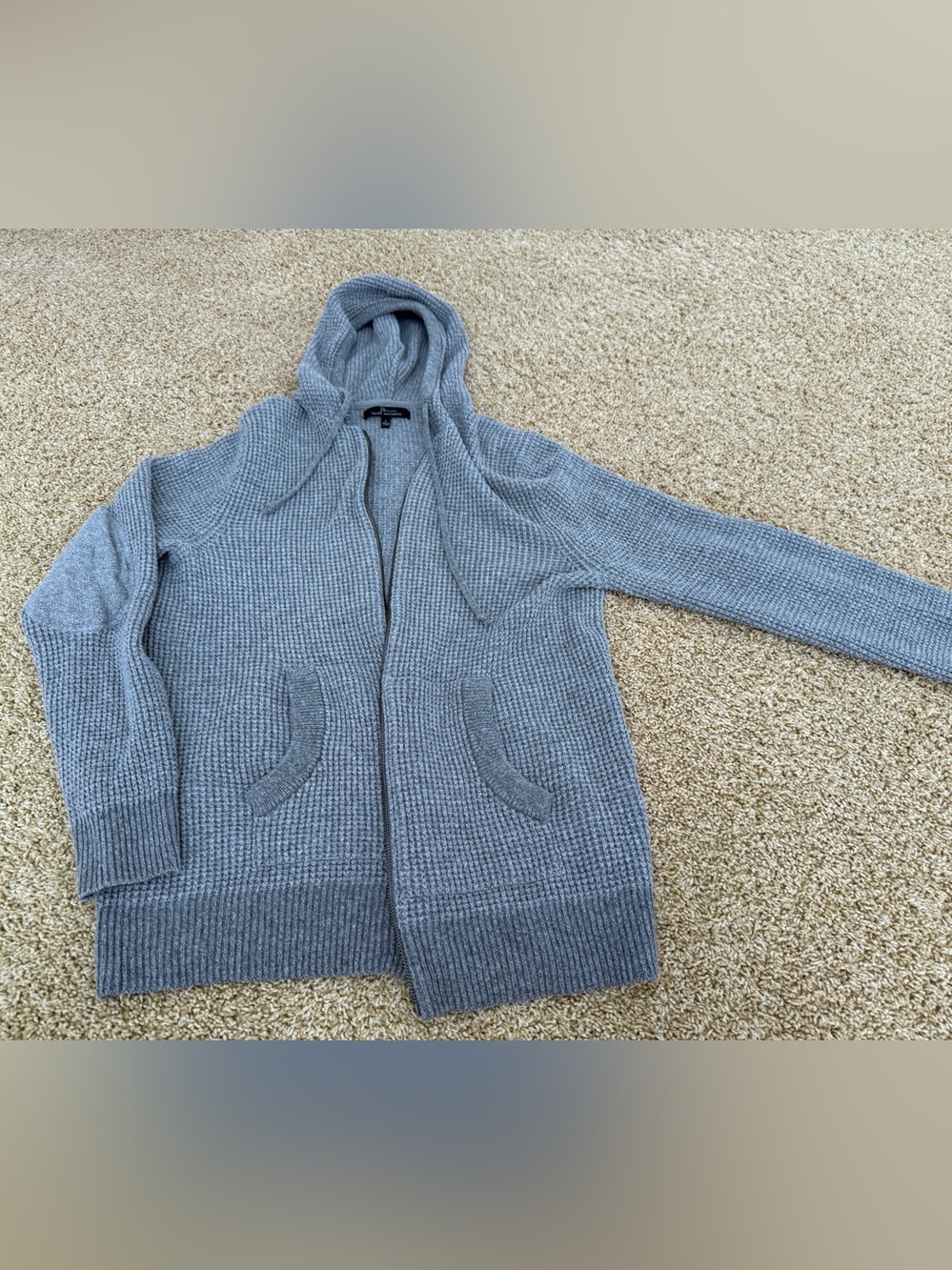 Marc Anthony Men's Gray Zip-Up Knit Sweater